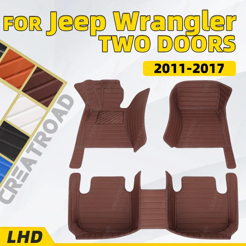 Автомобильные коврики для Jeep Wrangler TWO DOORS 2011 2012 2013 2014 2015 2016 2017 Автомобильные накладки для ног Ковровое покрытие Аксессуары для интерьера