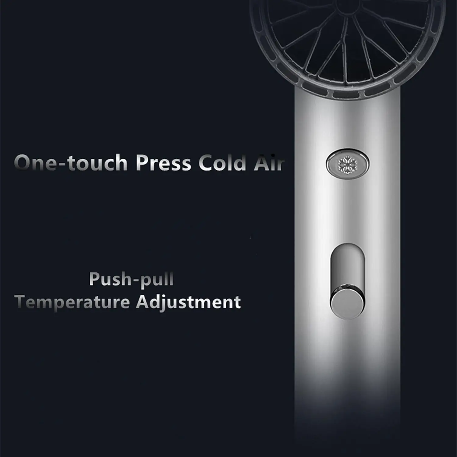 Профессиональный дорожный инфракрасный отрицательный ионный фен для волос с горячим и холодным ветром, 700 Вт, Space Silver Изображение 2 