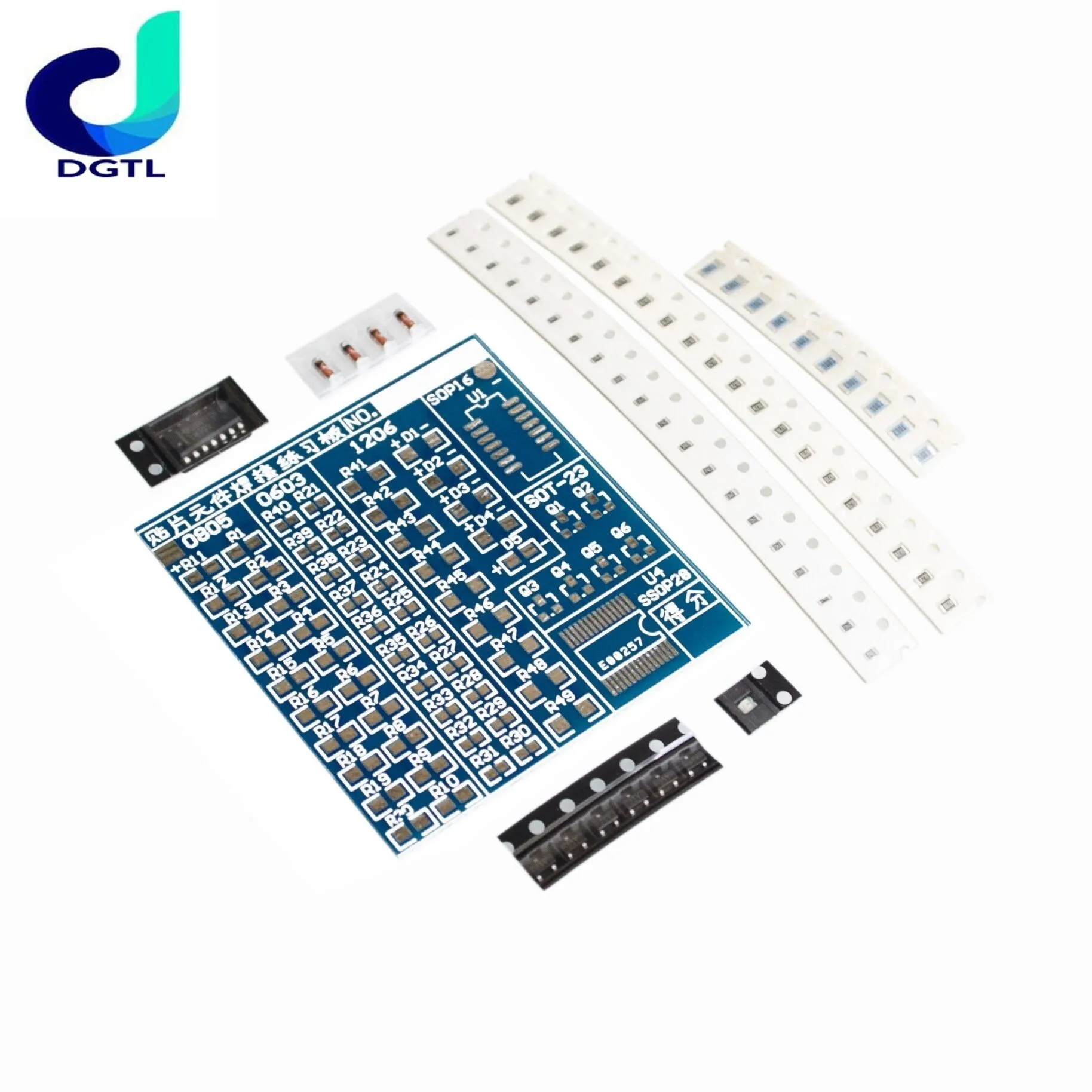 SMT SMD Компонентная сварочная доска для практики Пайки DIY Kit Резистор, диод, транзистор От start Learning Electronic