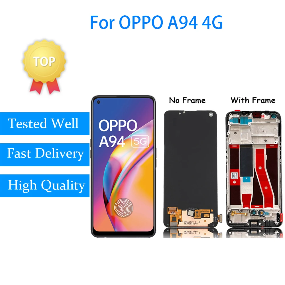 Для OPPO A94 5G CPH2211 ЖК-дисплей Сенсорный Дигитайзер В Сборе Для Oppo A94 4G CPH2203 A94 ЖК-дисплей С отпечатками пальцев
