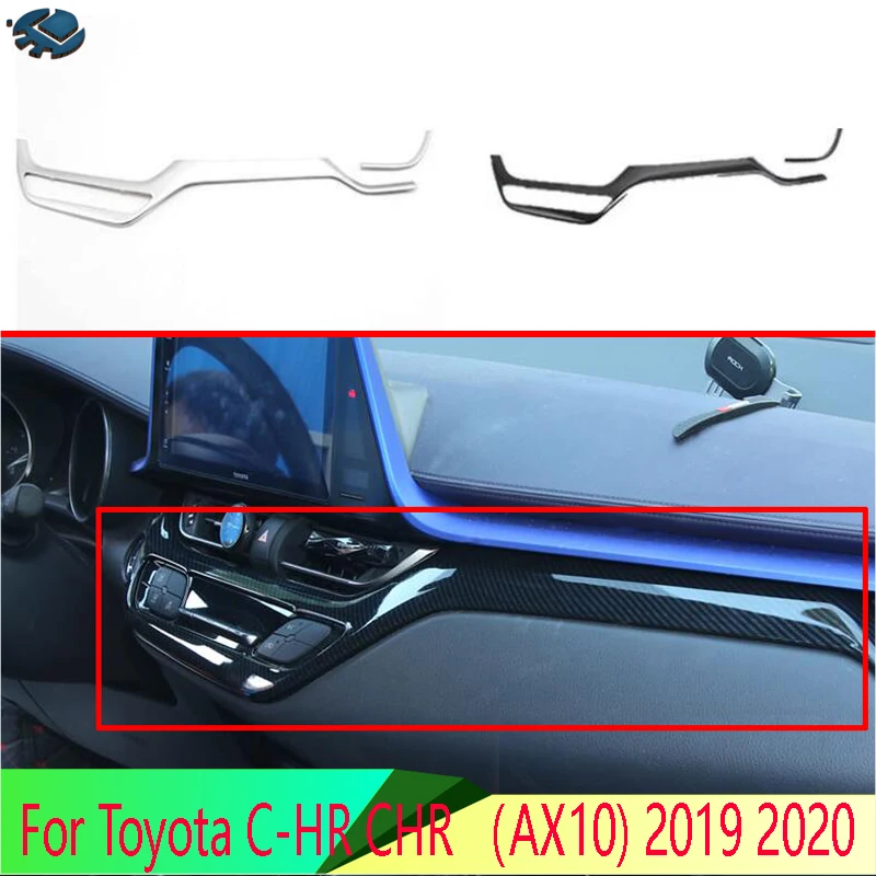Для Toyota C-HR CHR (AX10) 2019 2020 Автомобильные аксессуары ABS Хромированная Центральная консоль, Внутренняя приборная панель Вокруг отделки