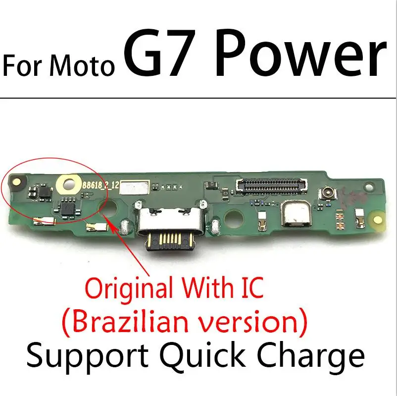 Оригинальный Новый Разъем Зарядного Порта Гибкий Кабель Для Moto G3 G5 G4 G6 G7 G9 Play G9 G10 Power G9 Plus placa de carga dock flex Изображение 5 