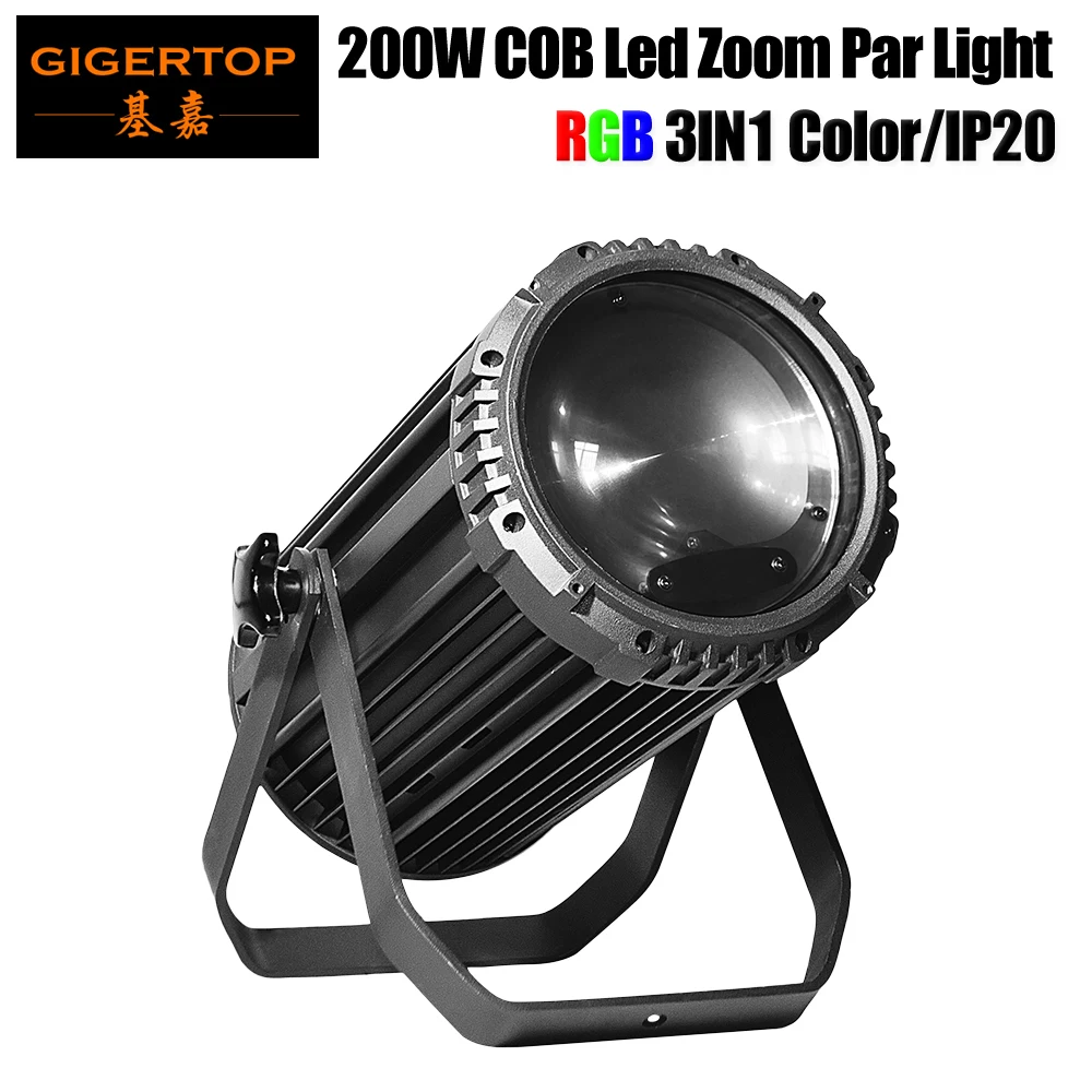 Gigertop Новый TP-CPAR200Z 200 Вт COB RGB Цветной 3В1 светодиодный Зум Par Light DMX Управление Не Водонепроницаемый IP20 5/6/7/12CH канал