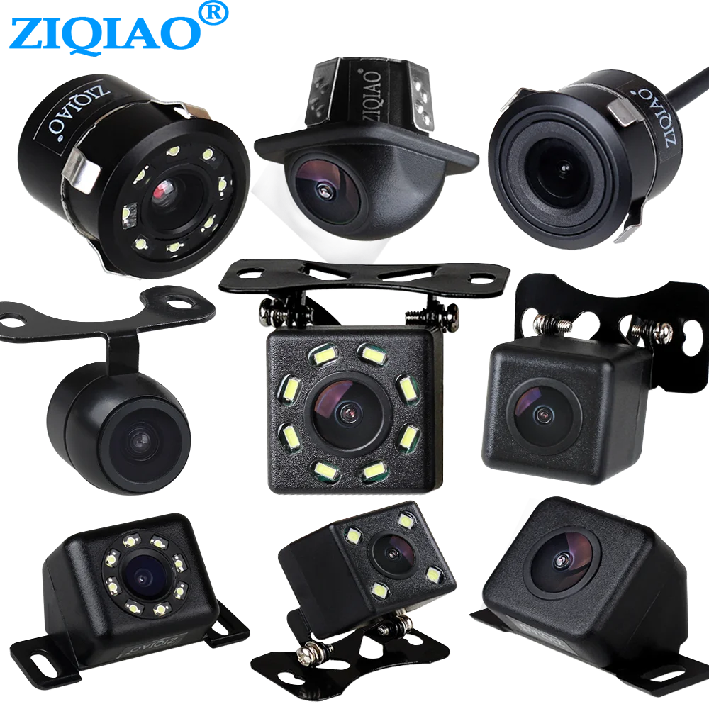 Камера заднего вида автомобиля ZIQIAO Ночного Видения Водонепроницаемая Универсальная HD Камера заднего вида для парковки Задним ходом