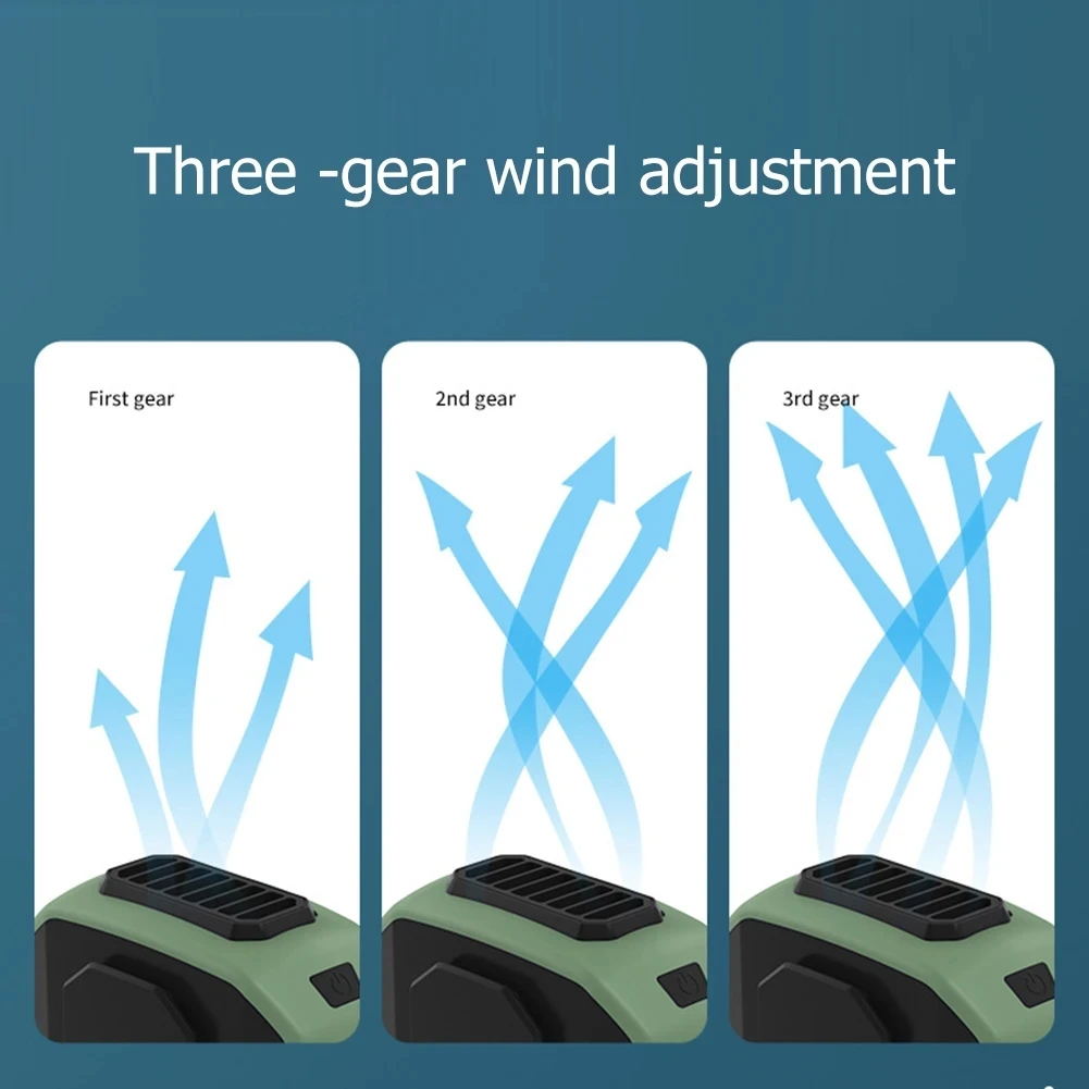 Xiaomi Портативный Поясной вентилятор для занятий спортом на открытом воздухе, USB-кондиционер, Перезаряжаемый Шейный мини-вентилятор, охлаждающий поясные клипсы Изображение 3 