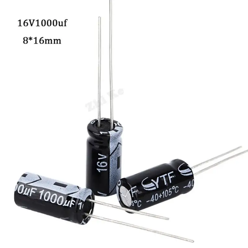 100 шт./лот 1000 мкФ 16 В 8*16 DIP алюминиевый электролитический конденсатор 100 шт...