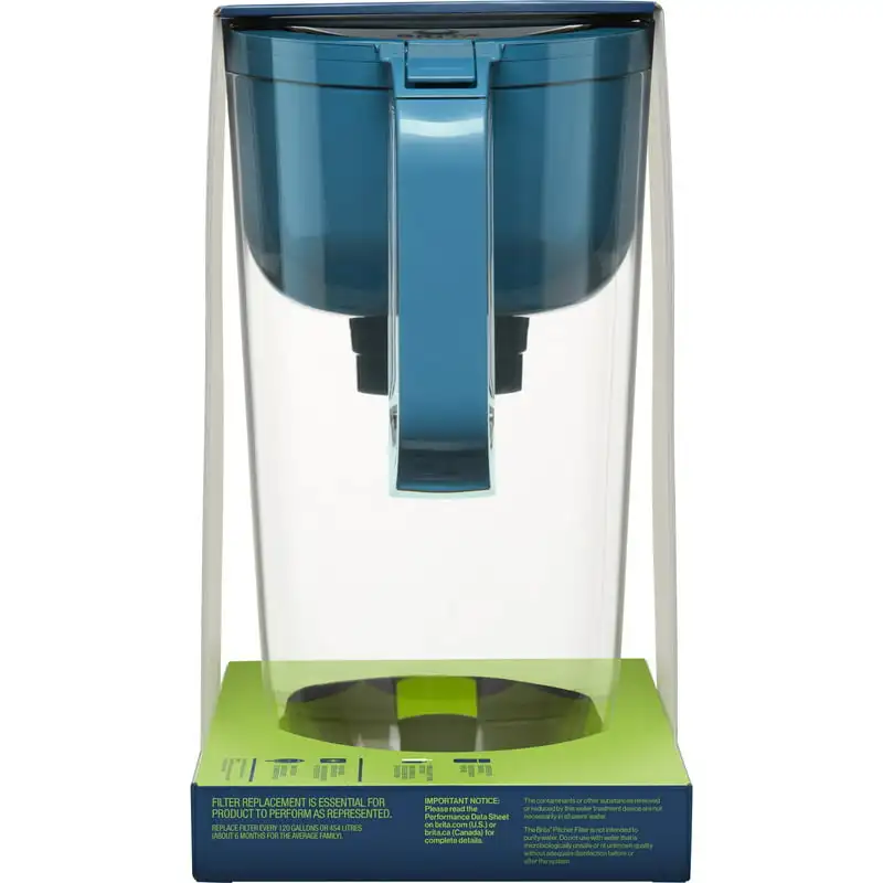 Кувшин-фильтр для воды на 10 чашек с 1 фильтром, изготовленный без BPA, Huron, Teal Изображение 3 
