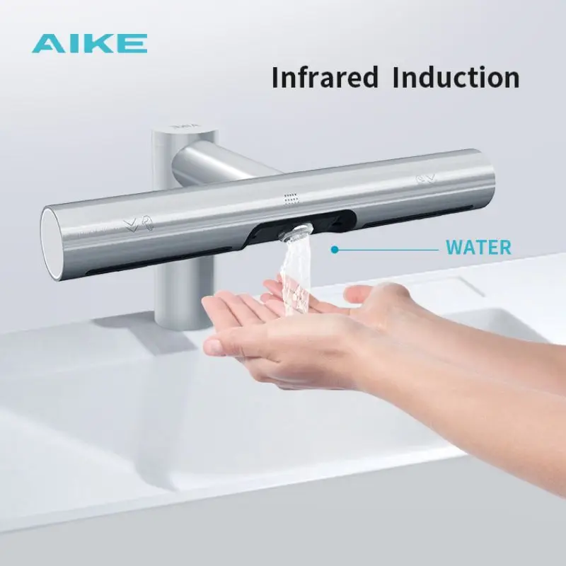 Сушилка для рук в ванной Комнате AIKE 2 в 1, Дизайнерская Автоматическая Машина для мытья и сушки Рук, сушилка для рук AK7120, Мощные Сушилки Toliet Изображение 1 