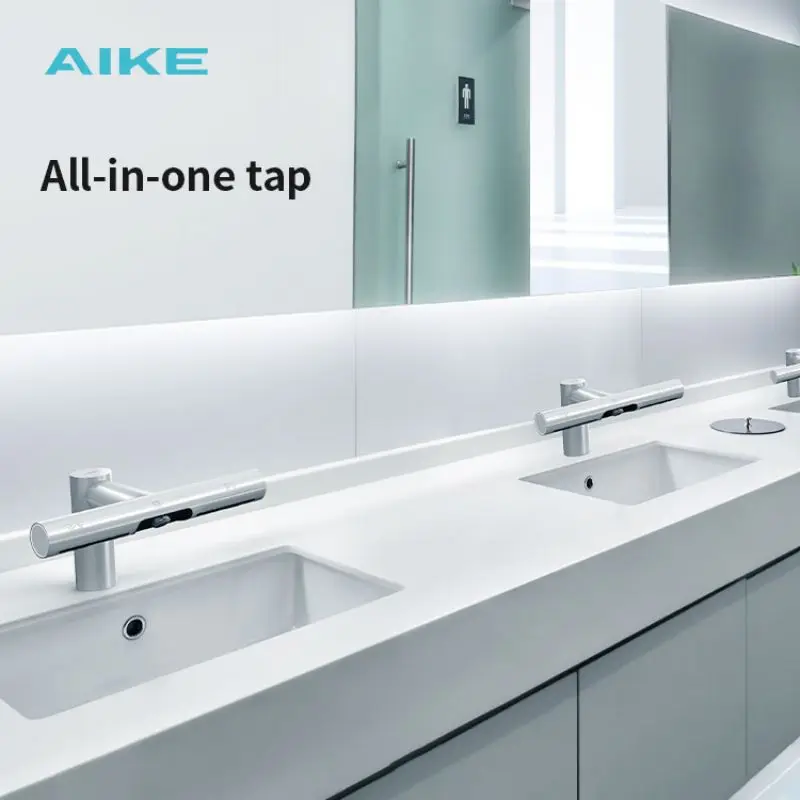 Сушилка для рук в ванной Комнате AIKE 2 в 1, Дизайнерская Автоматическая Машина для мытья и сушки Рук, сушилка для рук AK7120, Мощные Сушилки Toliet Изображение 3 