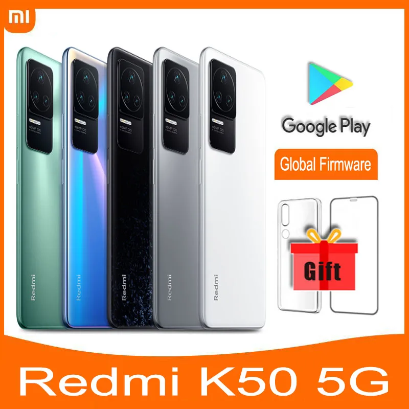 Оригинальный смартфон Xiaomi Redmi K50 5G Dimensity 8100 Восьмиядерный аккумулятор емкостью 5500 мАч 67 Вт Быстрая Зарядка 48 Мп Тройная камера 120 Гц