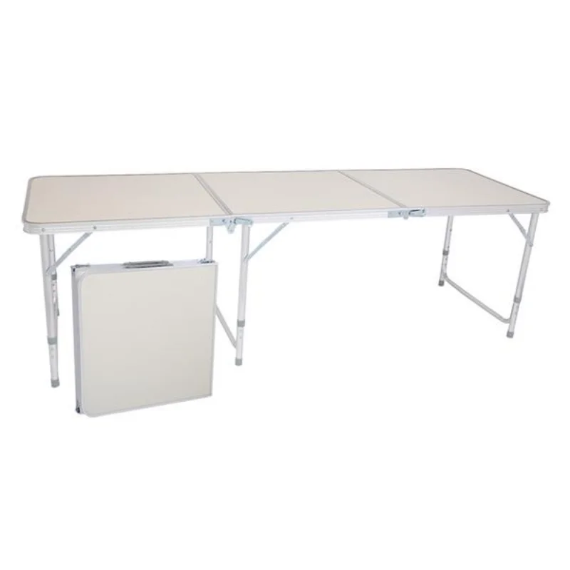Складной столик из алюминиевого сплава для домашнего использования 180 X 60 X 70 см Белого цвета [на складе в США] Изображение 0 