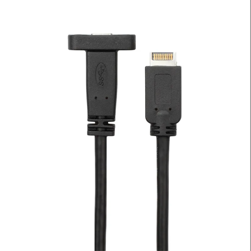 Разъем USB 3.1 на передней панели к разъему-удлинителю USB-C Type-C с винтом для крепления на панели 40 см Изображение 1 