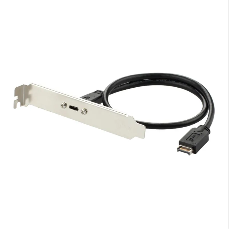 Разъем USB 3.1 на передней панели к разъему-удлинителю USB-C Type-C с винтом для крепления на панели 40 см Изображение 3 