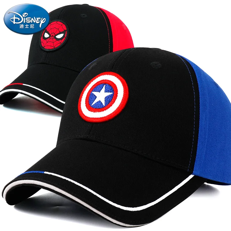 2021 Новая Детская Шляпа Disney, Тонкая бейсболка с Человеком-пауком Для мальчиков, Модная Повседневная бейсболка с героями мультфильмов, Весенне-летняя Регулируемая Шляпа От Солнца Изображение 0 