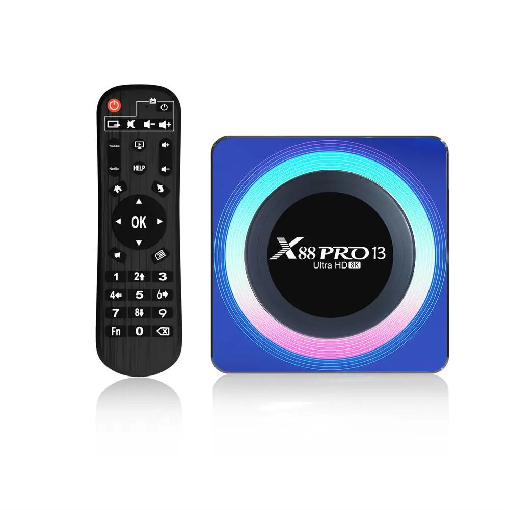 X88 Pro Rk3528 8k Wifi6 Двойной Wifi Smart Tv Box, совместимый с Bluetooth, 5,0 Wifi ресивер, медиаплеер, ТВ-приставка для Android 13,0