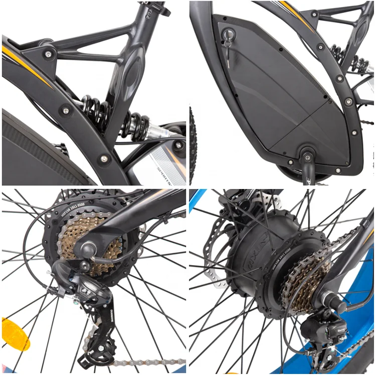2023 толстые шины 48v 1000w 1500w 18ah ebike задний мотор электрический велосипед bike chopper полная подвеска Изображение 3 