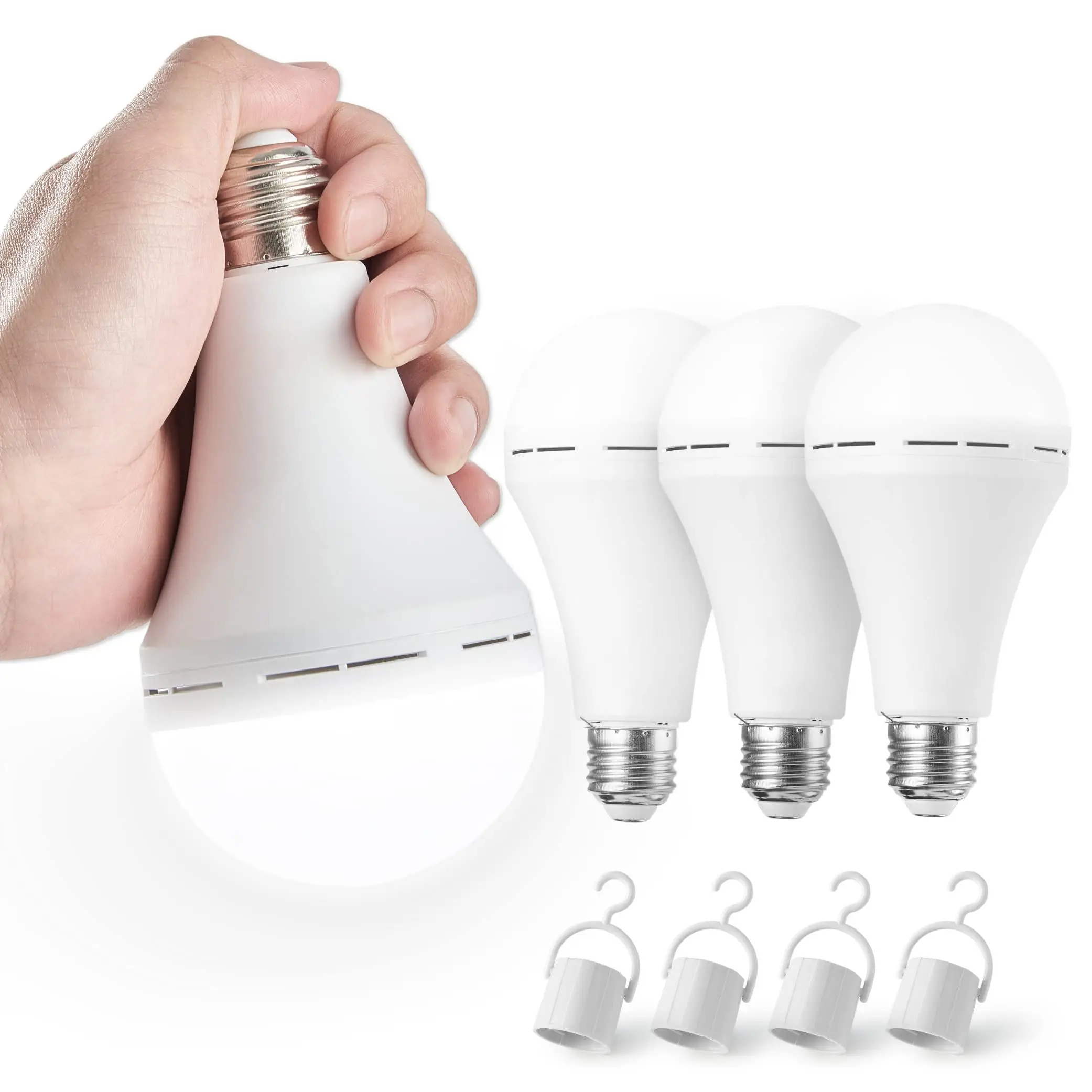 Перезаряжаемая светодиодная лампа аварийного освещения с батареей и сертификатом V16 - Доступна в вариантах E27 мощностью 7 Вт, 9 Вт, 12 Вт и 15 Вт белого цвета