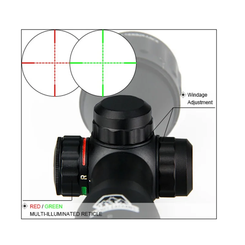 Аксессуары для тактического страйкбола, оптика, мини-двухцветный оптический прицел 4X32 GZ1-0140 Изображение 2 