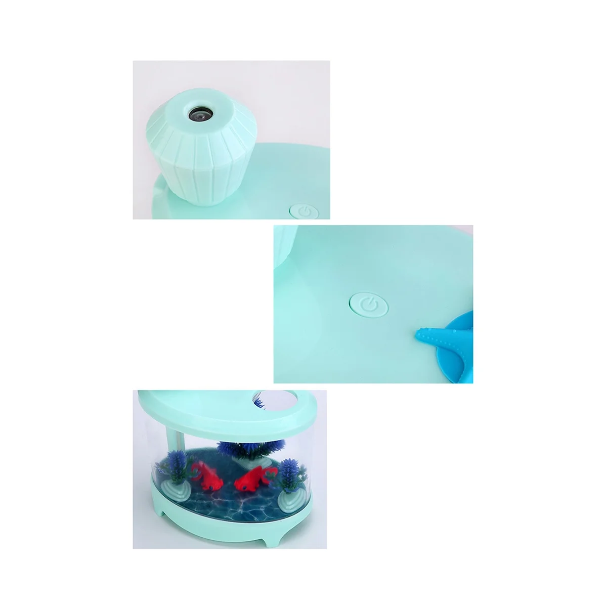 Увлажнитель воздуха для аквариума, диффузор, Красочный Ночник, DC5V USB, Мини-туманообразователь, 460 мл, Диффузор для воды, Белый Изображение 4 