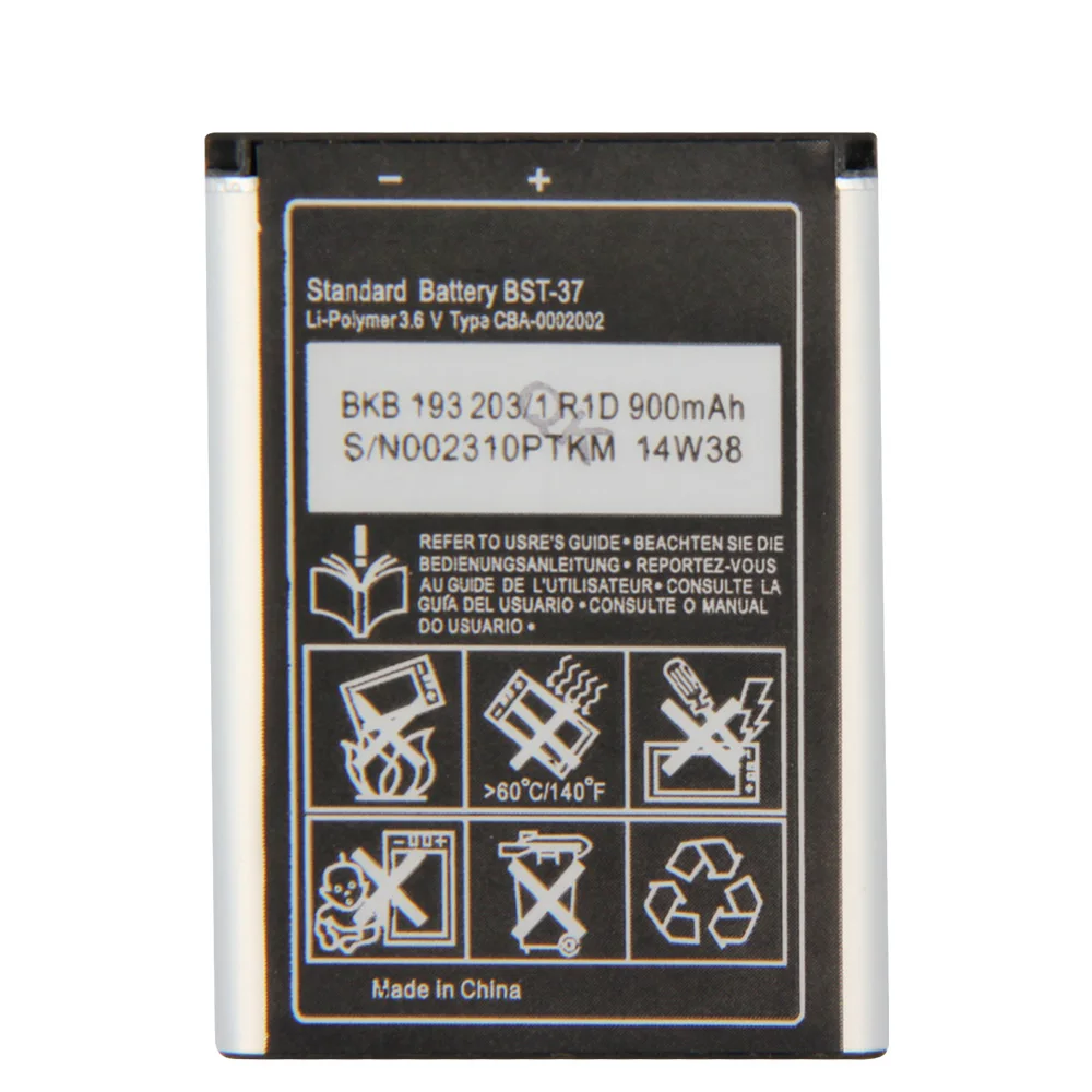 Сменный Аккумулятор BST-37 Для Sony W810C W700C W710C K750C K610 W800 W810 W550C Сменный Аккумулятор телефона 900 мАч