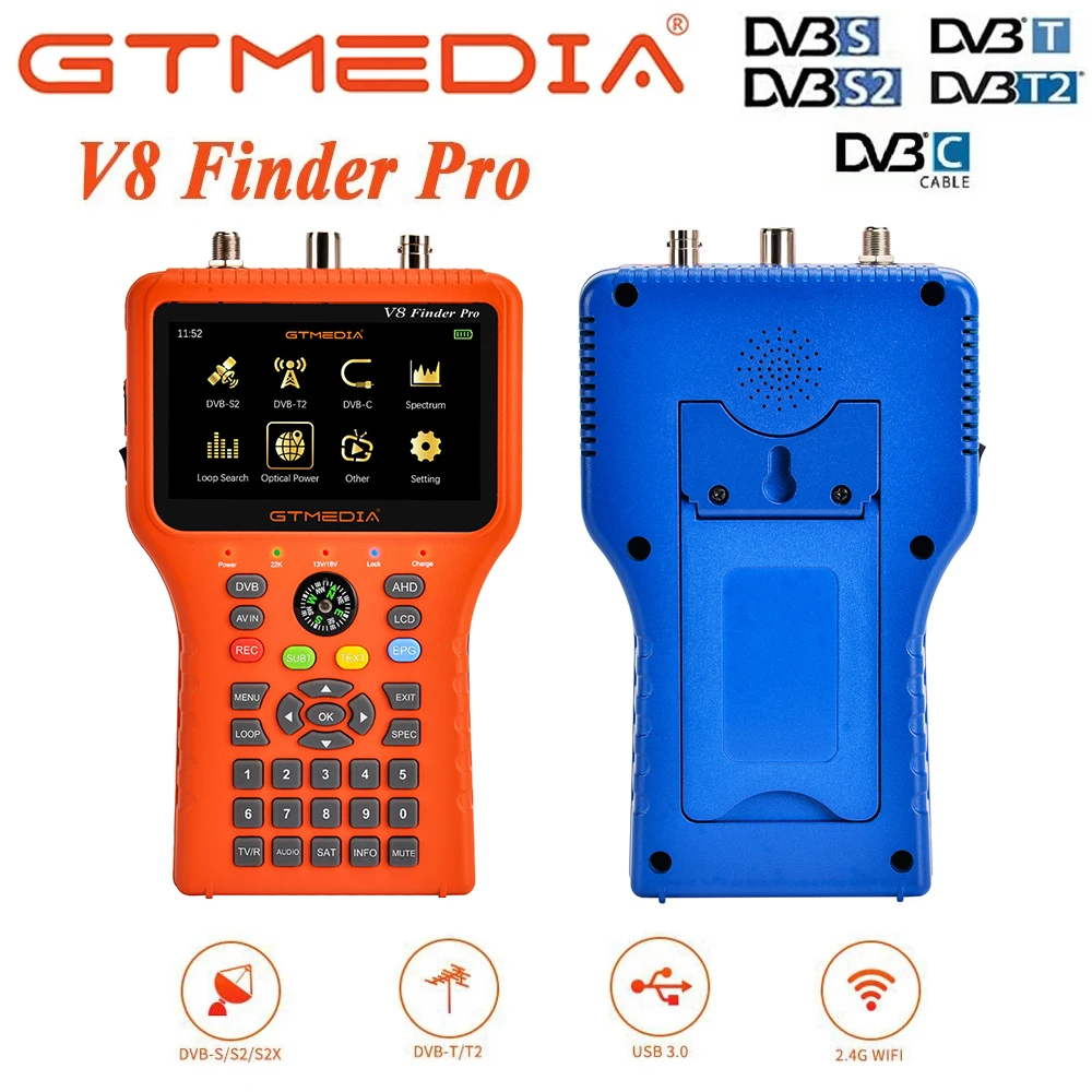 GTmedia V8 Finder Pro DVB-S2 DVB-T2 DVB-C AHD H.265 Спутниковый измеритель Спутниковый искатель лучше, чем satlink ST-5150 ws-6933 vf-6800