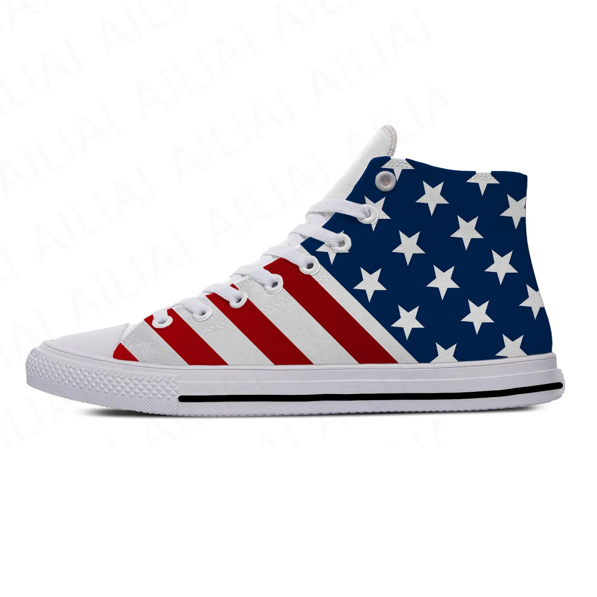США, Американский Флаг, Звезды, Патриотическая Гордость, Повседневная Тканевая обувь с высоким берцем, Легкие Дышащие Мужские и женские Кроссовки с 3D принтом