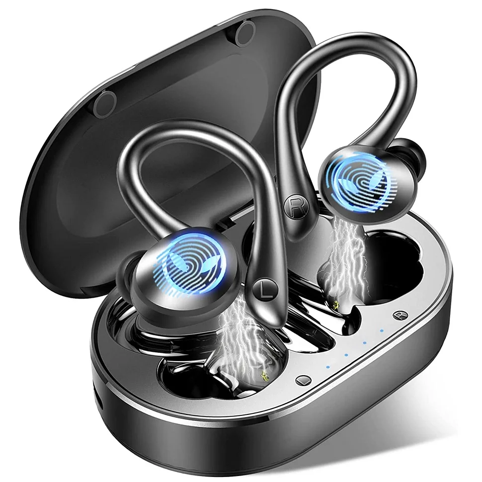 Спортивные bluetooth-наушники AWIND с микрофоном, шумоподавлением, беспроводные наушники Bluetooth 5.1, Hi-Fi стерео, ушные крючки для бега, беспроводные