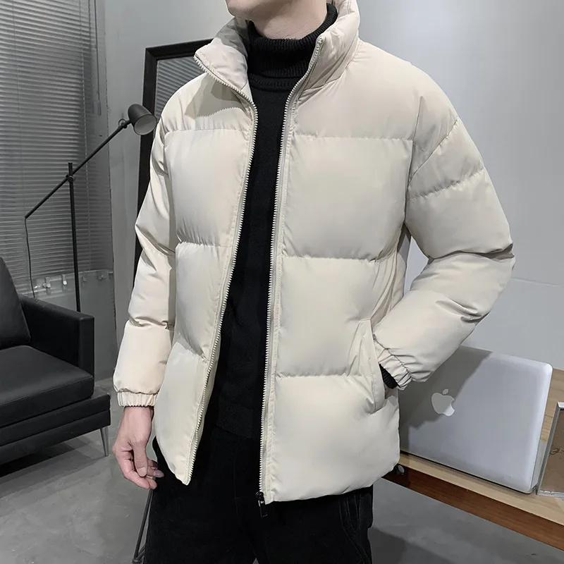 Зимняя повседневная куртка с хлопковой подкладкой в стиле ретро, однотонная мужская мода, красивый хипстер, большие размеры, теплое зимнее пальто весом 140 кг 7XL 8xl