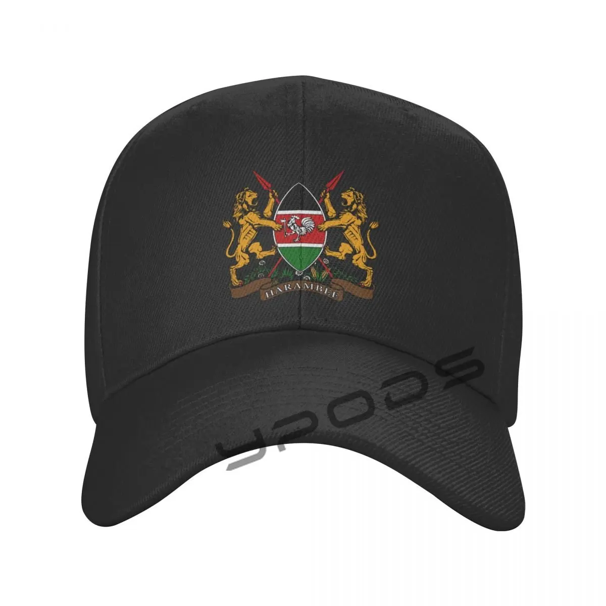 Бейсбольная кепка с гербом Кении для Мужчин и Женщин, Модная Шляпа с мягким Верхом, Повседневные Ретро-шляпы Унисекс Изображение 1 