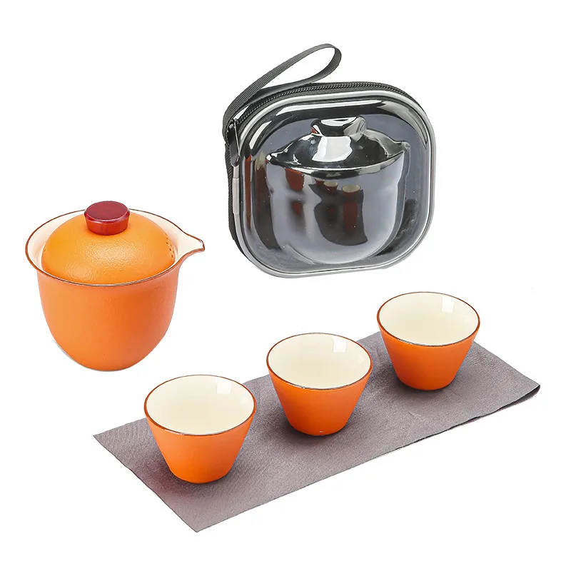 Чайный набор для путешествий, Небольшой набор для походного чая, Креативный керамический подарок-компаньон, Новый подарок Изображение 4 