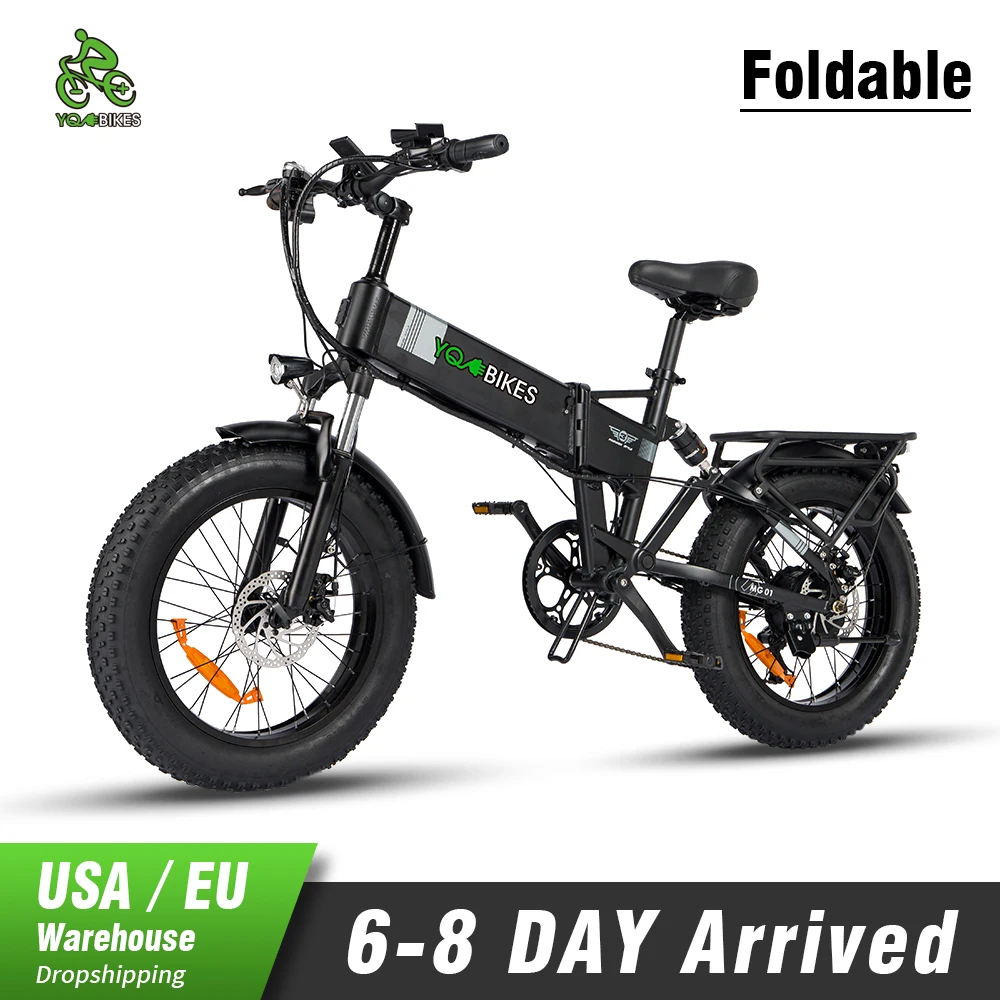 На склад ЕС/США 6-8 дней Прибыл Новый Мощный складной Электрический велосипед 1000 Вт 14Ач с полной подвеской, Электрический Велосипед, Дешевый Толстый ebike
