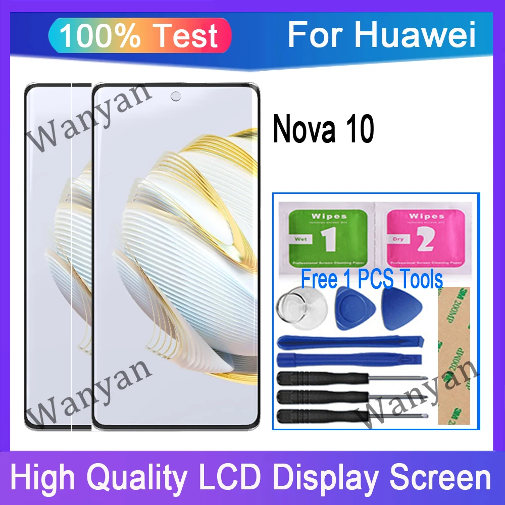 Оригинал для Huawei Nova 10, замена ЖК-дисплея с сенсорным экраном, дигитайзер Изображение 0 