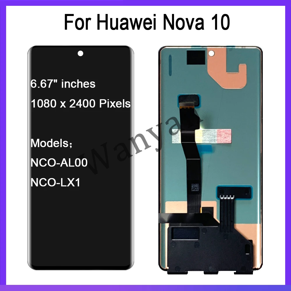 Оригинал для Huawei Nova 10, замена ЖК-дисплея с сенсорным экраном, дигитайзер Изображение 1 