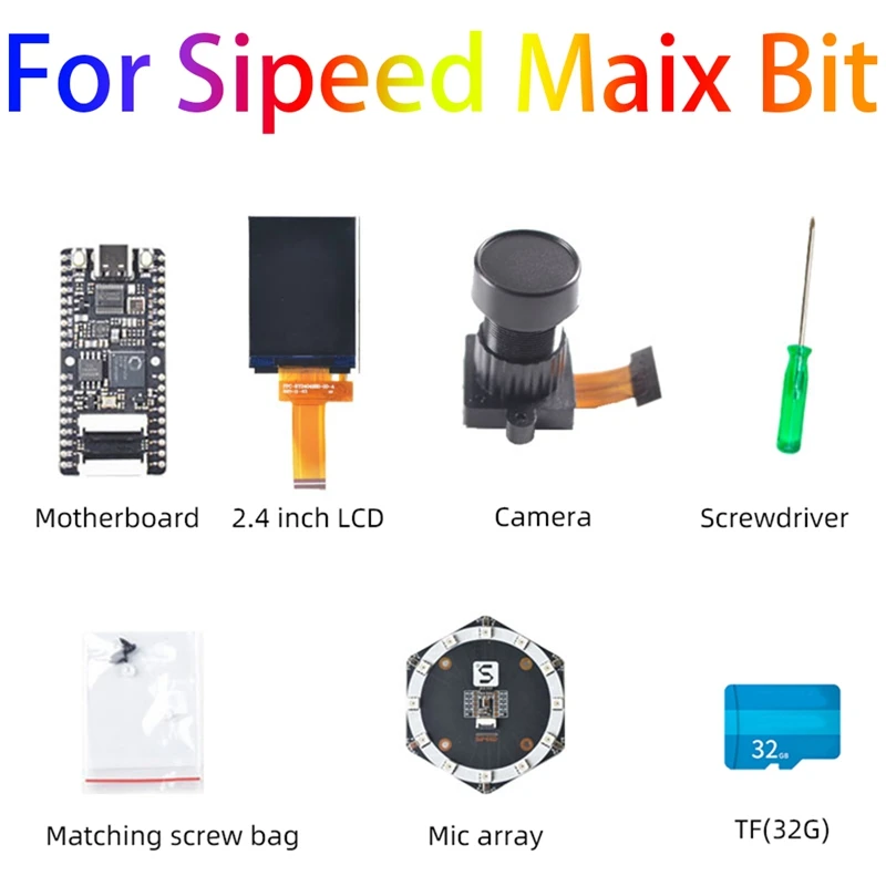 Для платы разработки Sipeed Maix Bit Kit с 2,4-дюймовым экраном/Камерой/микрофонной решеткой/TF-картой Изображение 0 