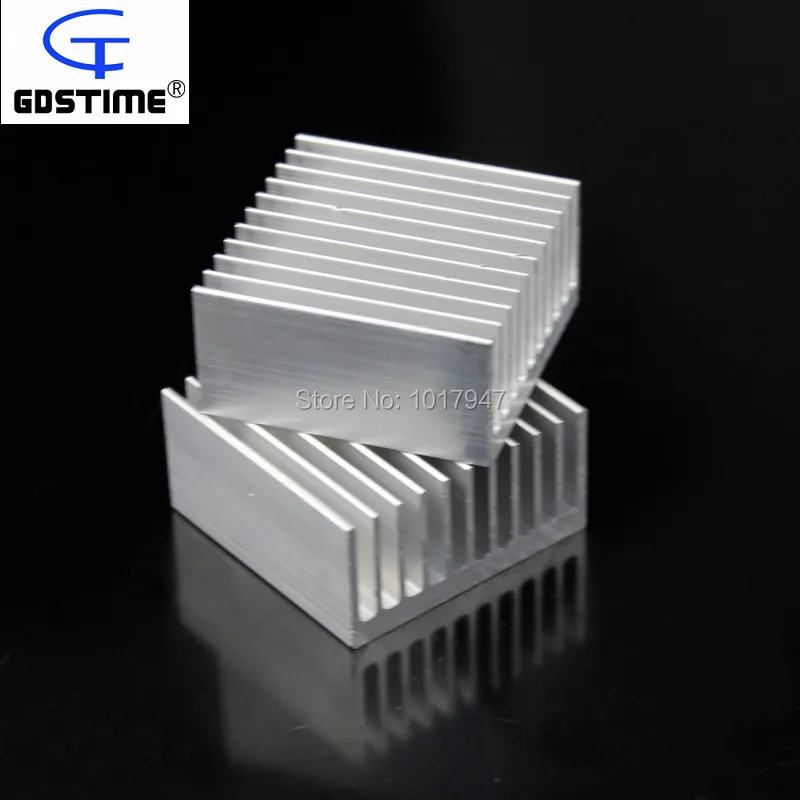 50 шт./лот Gdstime 40x40x20 мм клейкий алюминиевый радиатор для микросхемы памяти IC