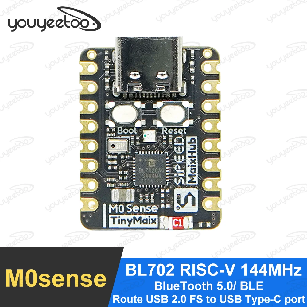 Sipeed M0sense BL702 RISC-V 144 МГц плата разработки AIOT BlueTooth 5.0/BLE с возможностью подключения кончиком пальца USB 2.0 FS к порту USB Type-C
