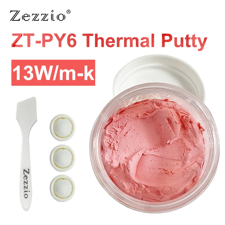 Термоблокирующая Замазка Zezzio ZT-PY6 Для процессора VGA GPU IC С быстрым охлаждением Thermal Putty 13W/m-k Высокая производительность