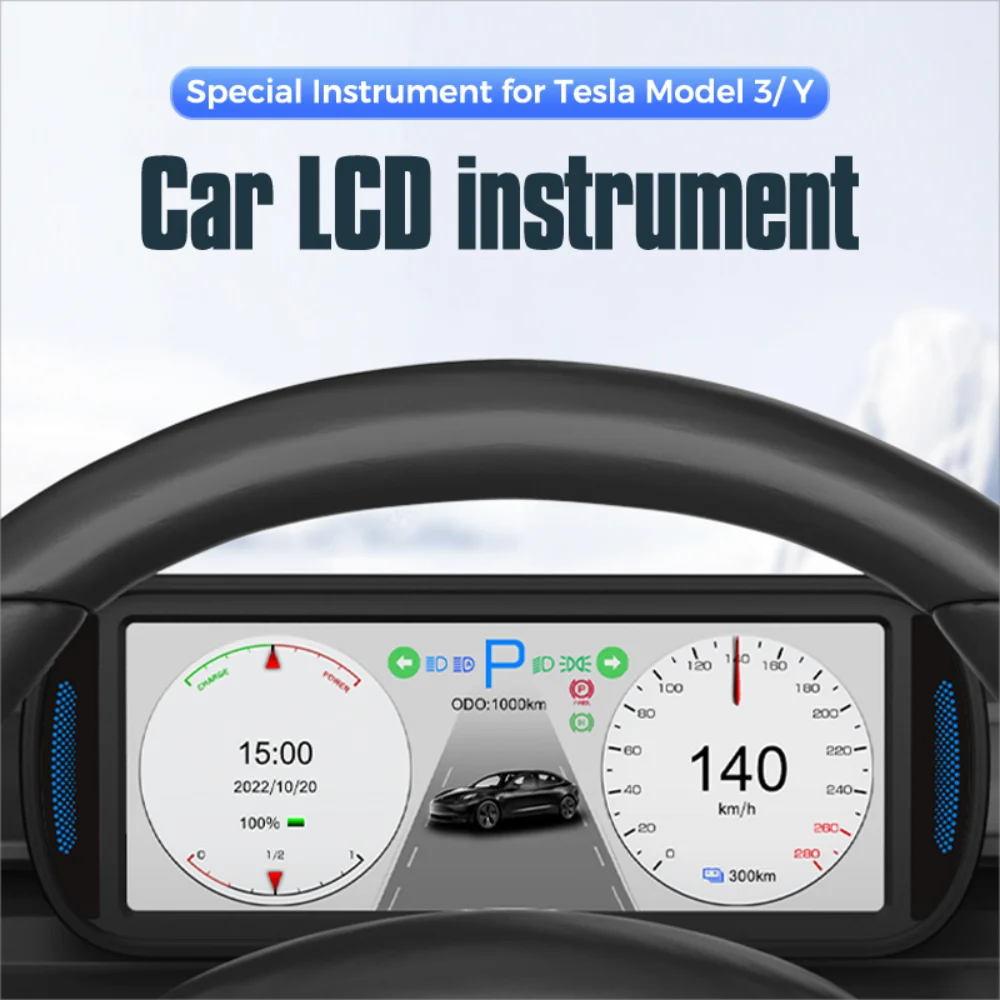 T10 HUD 2023 Новейший Автомобильный ЖК-прибор Auto Head Up Display Модель 3 Y HUD 6,8-дюймовый Экран Для Модификации Tesla Автомобильные Аксессуары