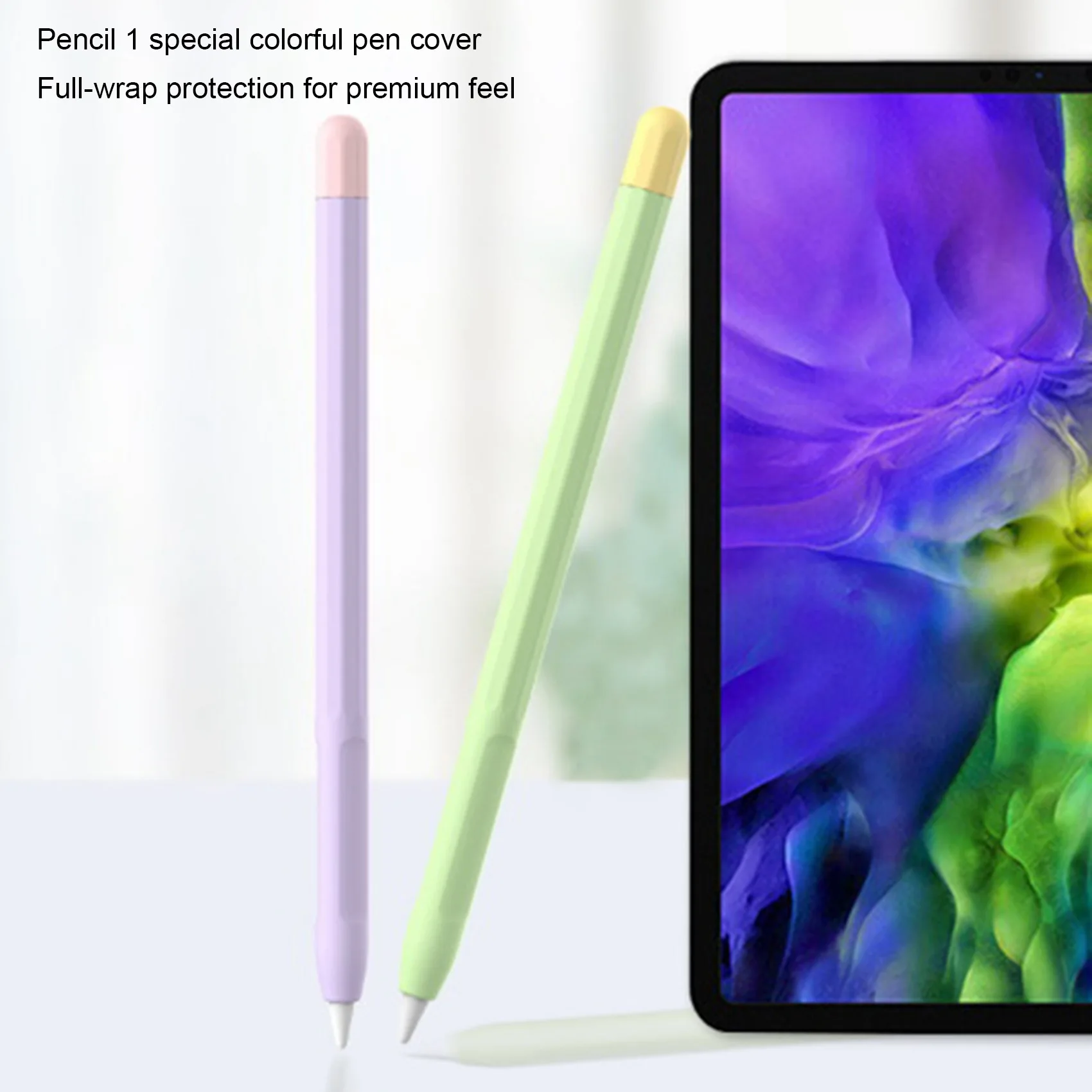 Для Apple Pencil Чехол для ручки 1-го поколения, Силиконовый чехол для карандашей с двойным заклинанием, чехол для стилуса, защитный чехол, Зеленый Изображение 0 
