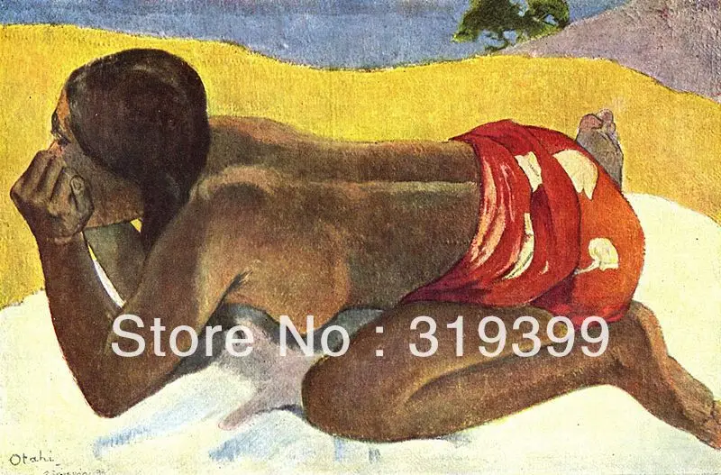 Репродукция картины маслом на льняном холсте, Одна, Мартиника Поля Гогена, 100% ручная работа, Музейное качество, Пейзажная картина маслом
