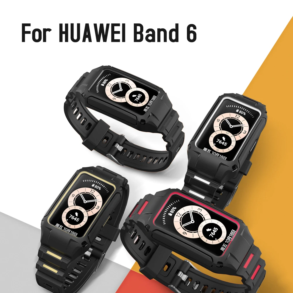 Чехол для часов Sikai Ремешок для Huawei Band 6, защитная крышка для Honor Band 6, ремешок для часов, Аксессуары для браслета